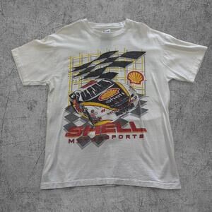 Vintage 90s Shell Motor Sports NASCAR Tee
